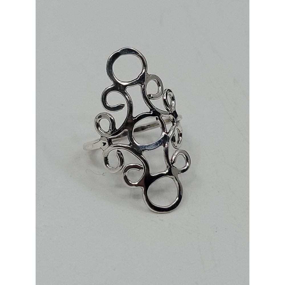 Sterling‎ Silver Lace Style Mid Finer Womens Ring Size 5.5